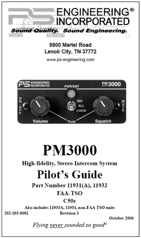 PM3000 Intercom Manual